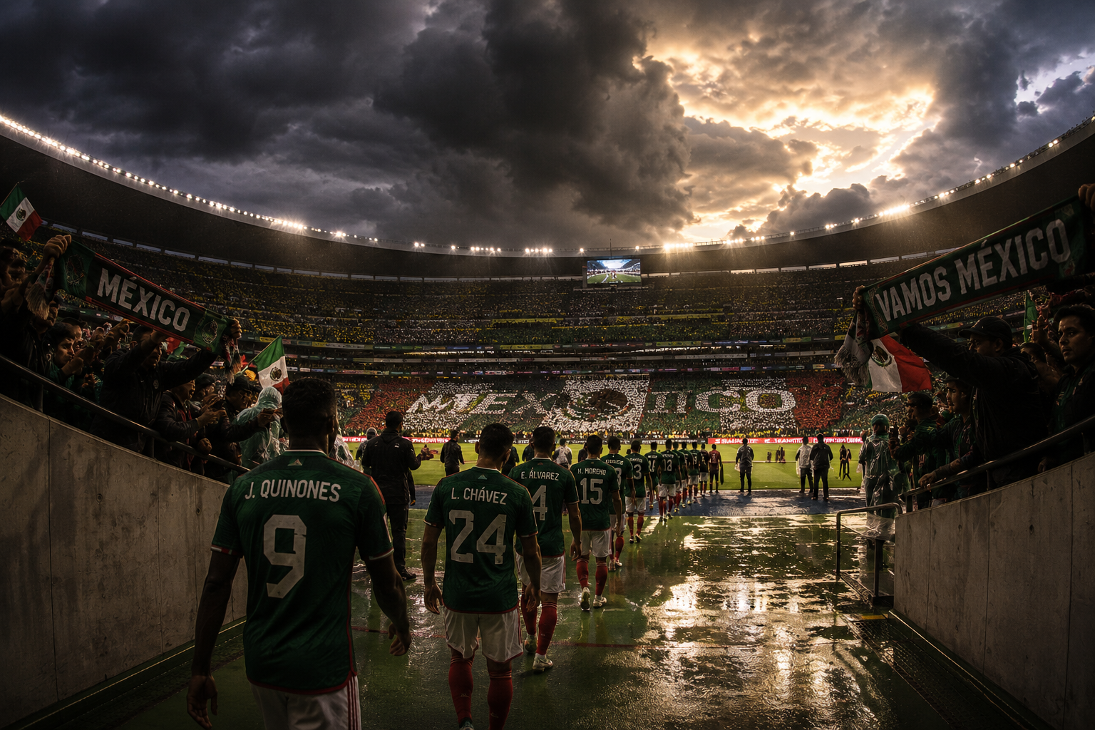 Mexico celebrate after beating Ecuador in the Round of 32 at the 2026 World Cup