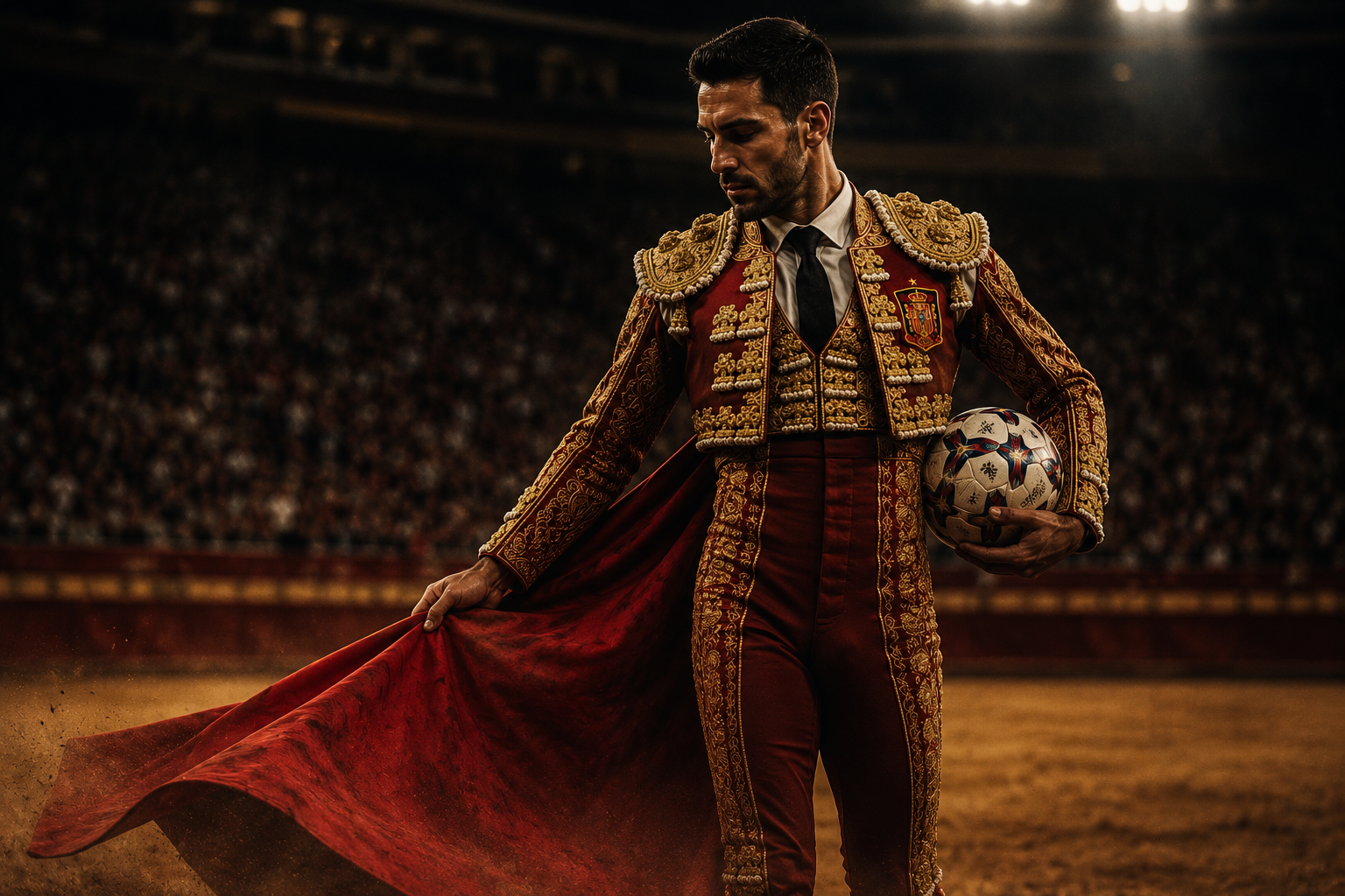 Mikel Merino celebrates at the 2026 World Cup