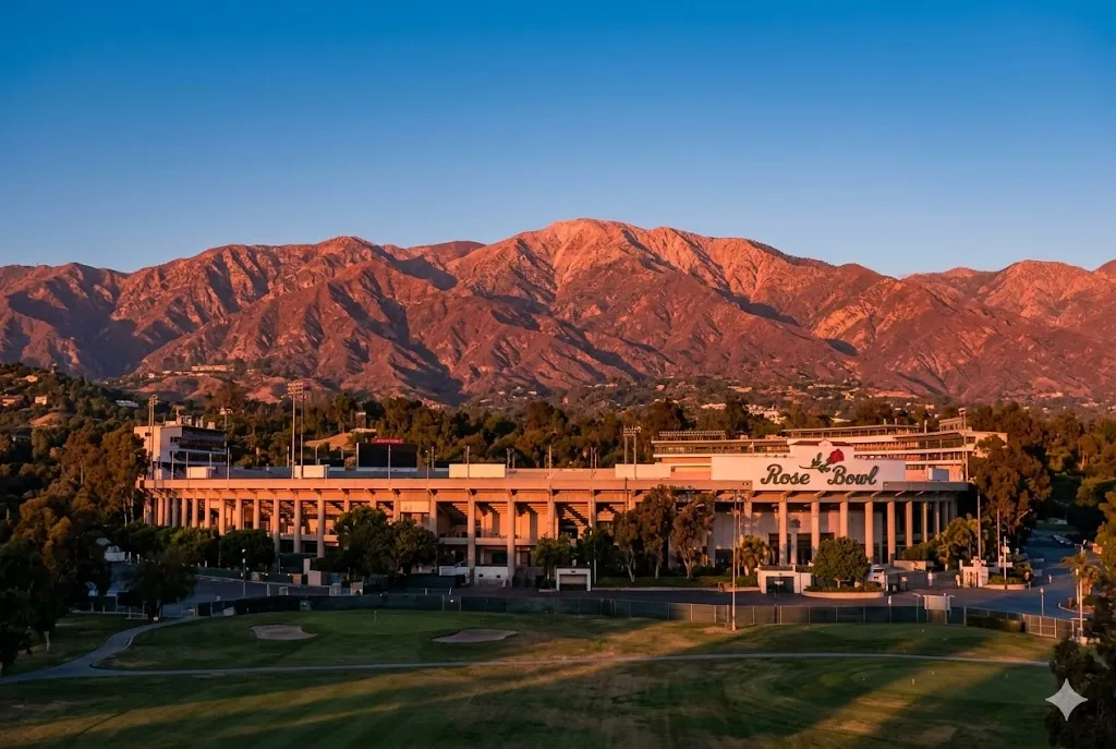 Golden hour over the San Gabriel Mountains